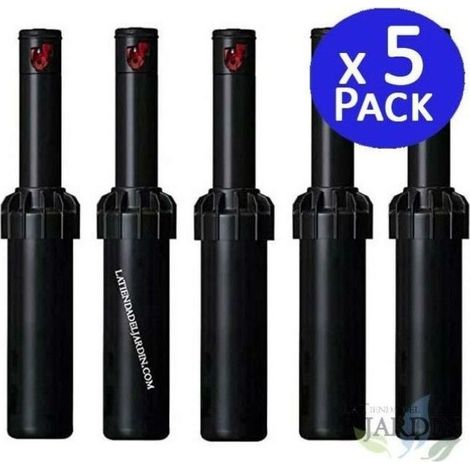 5 Stück Hunter PGJ-04 Turbinenregner ½'' – 4,3–11,6 m Reichweite Einstellbarer Winkel Versenkmodell für Gärten