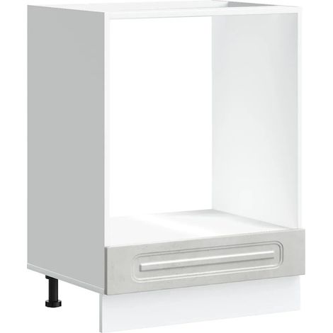 Mueble compacto para horno con espacio de almacenamiento 60 x 46 x 81,5 cm diseño clásico en madera de ingeniería gris hormigón 020049944 (1/5)