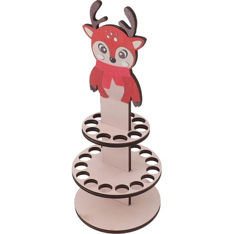 Porte-monnaie de Noël en bois, ornement de bureau, multi-trous, double couche, type E (1/5)