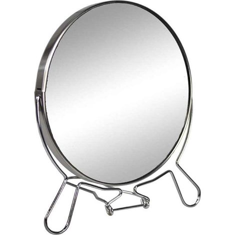 Specchio cosmetico da trucco con zoom regolabile specchietto di ingrandimento portatile per barba girevole da tavolo ø 12 cm (1/5)
