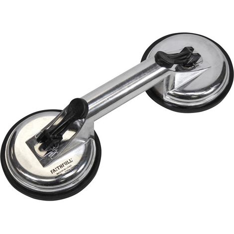 Faithfull Double Pad Aluminium Pro Suction Lifter