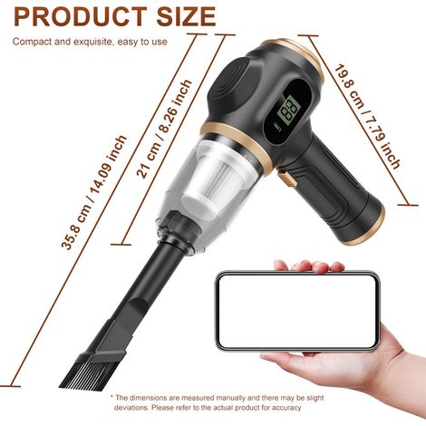 Aspirateur et souffleur sans fil 2 en 1 affichage numérique (1/5)