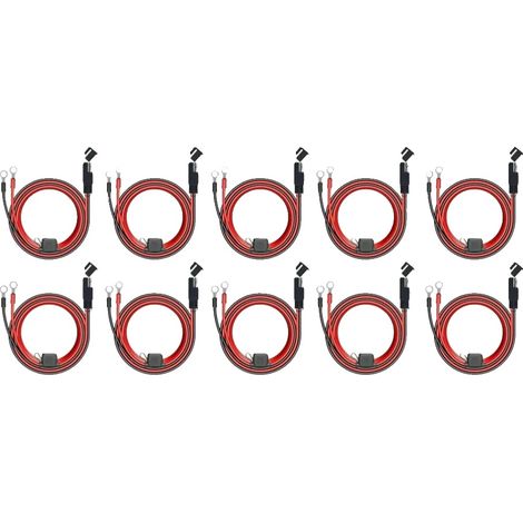 Cable para cargador de batería, compatible con SAE, fusible de 10 A, 10 unidades (1/2)