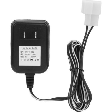 Adaptateur Secteur, 6V 500mA Chargeur de Batterie AC 220V Prise CN Adaptateur Secteur pour Voiture Jouet pour Enfants, balances, routeurs, Haut-parleurs (1/5)