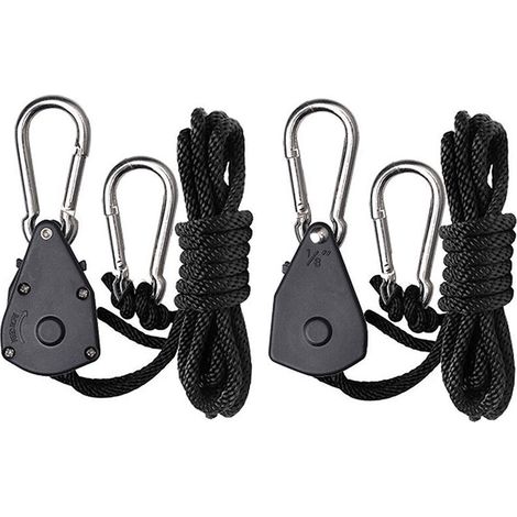 2 pièces poulies réglables de 1,8 pouces, poulies en plastique de corde de suspension de corde d'escalade (1/4)