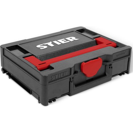 Stier – Malette de rangement Systainer³ I noir – Dimensions H 105 x L 396 x P 296 mm – Matériau ABS recyclable – Poignée optimisée pour transport vertical