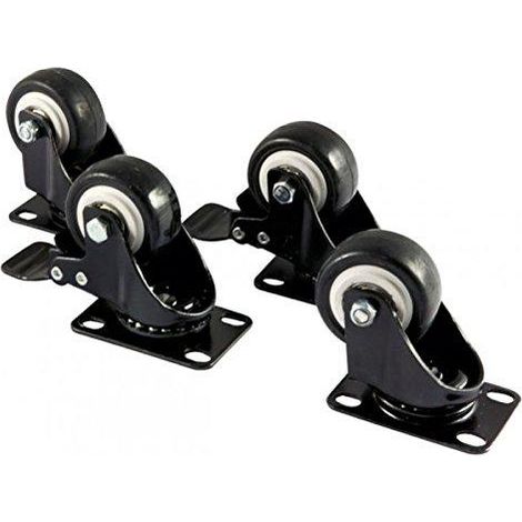 Allnet ALL-S0002128 ruote girevoli nere 70 mm