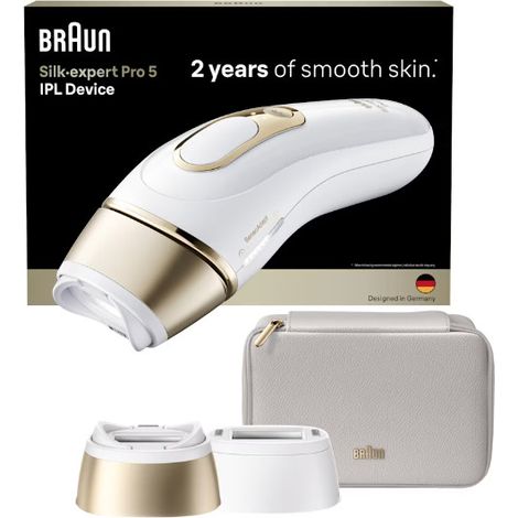 Braun Silk-expert Pro PL5210 IPL Luce pulsata intensa (IPL) Oro, Bianco