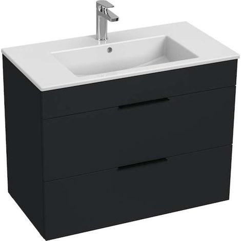Jika Cube - Mobiletto con lavabo 80x43x61 cm, antracite opaco H4537621763521