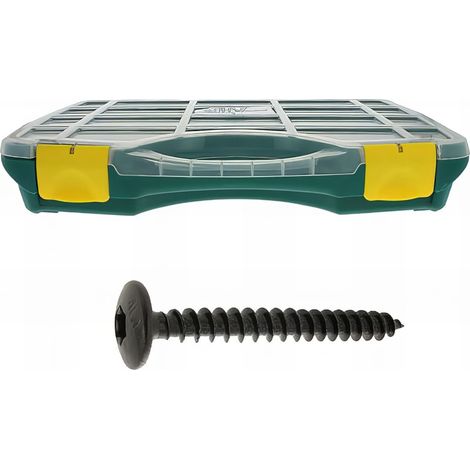 Coffret w 12 vis penture torx acier zingué noirdiam 6 - 450 pc mm