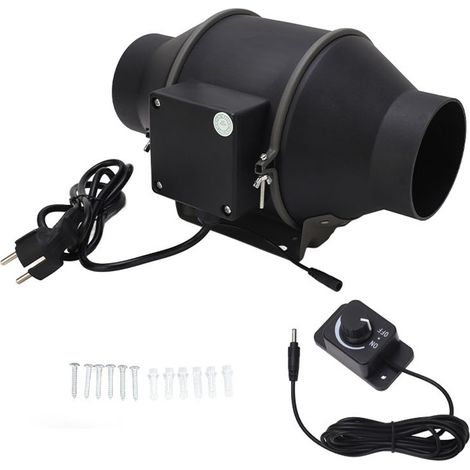 Ventilateur d'extraction 4 en 1 avec variateur de vitesse continu, 35W, 110-240V, pour tente de culture, hydroponie, ventilation (1/5)