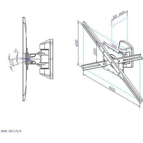 Soporte articulado pared phoenix pantalla tv (1/2)