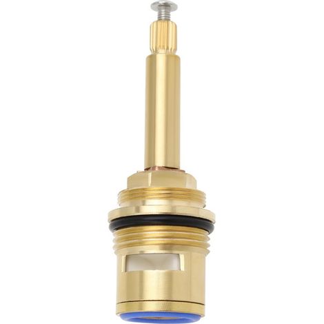 Tête de Robinet en Laiton Cartouche Céramique à Disque G3/4 Pouce Soupape de Rechange pour Mitigeur de Cuisine et Salle de Bain Interrupteur de Valve d'Angle Chaud et Froid 20 Dents
