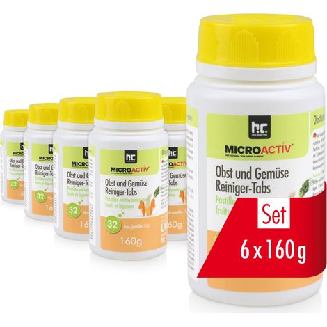 6x 160 g Microactiv® Obst & Gemüse Reiniger Tabs