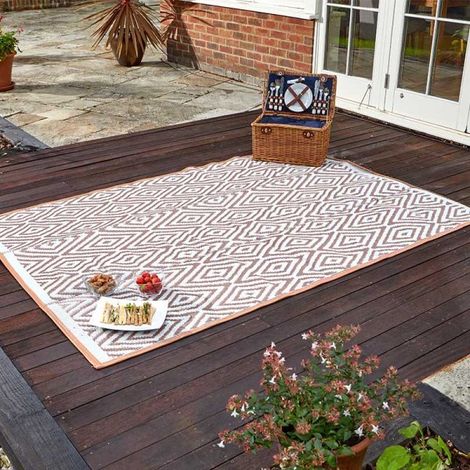 Stuoia da campeggio in polipropilene da 150 x 210 cm -Nero (1/5)