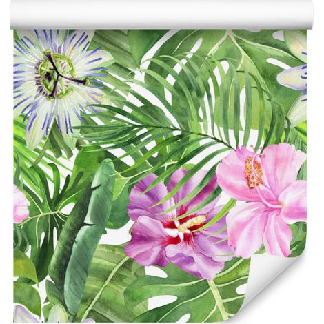 Tapete mit mehrfarbigen Blumen für Wohn- und Schlafzimmer, 50 x 1000 cm (1/5)