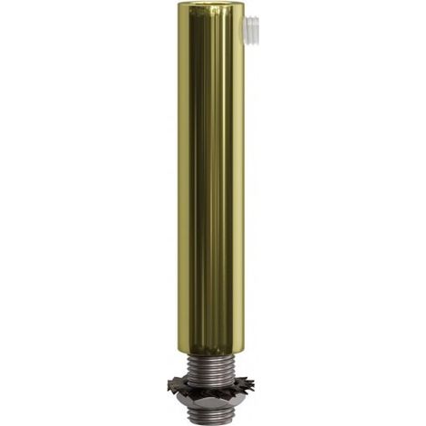 Serre-Câble Tubulaire Laiton 70 mm avec Tige, Écrou et Rondelle - Accessoires de Fixation Métalliques pour Câbles