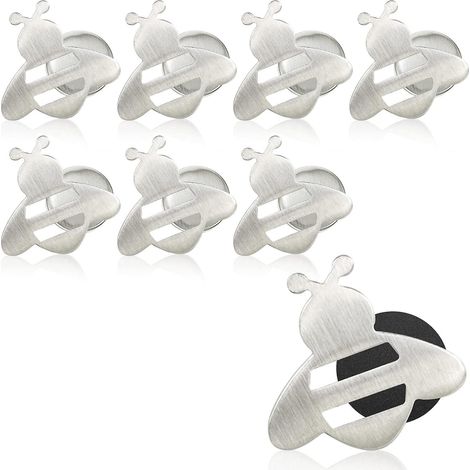 Lot de 8 poids magnétiques pour nappes d'intérieur et d'extérieur, poids lourds anti-vent pour nappes, poids magnétiques puissants pour rideaux de douche, en acier inoxydable. (1/4)