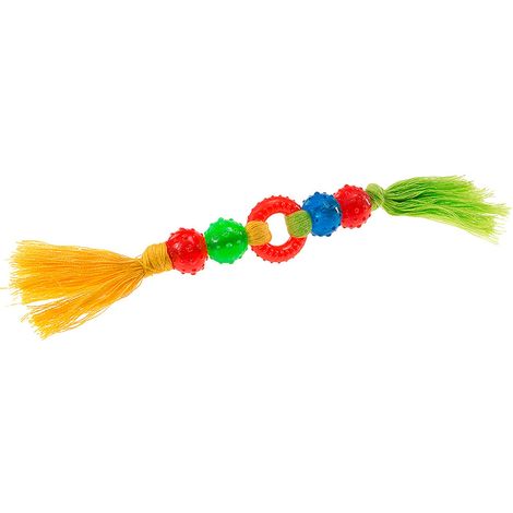 Ferplast Gioco PA 6419 Gioco dentale per cani in corda di cotone intrecciato e gomma termoplastica. Variante PA 6419 - Misure: Ø 3 x 32 cm -