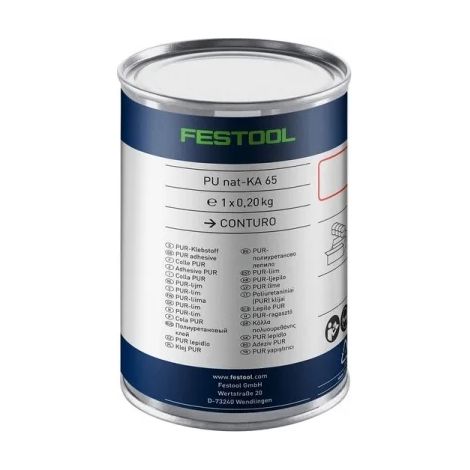 Festool – Colle polyuréthane transparente pour bois et stratifiés – Résistance à l'eau et à la chaleur – 4 pièces – Pour encollage CONTURO