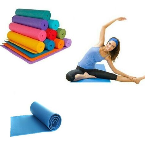 TAPPETO TAPPETINO PALESTRA MATERASSINO FITNESS YOGA AEROBICA PILATES GINNASTICA - Verde - Colore: Nero