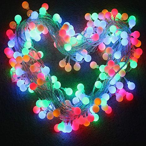 10M LED String Light Ball Décoration de lumières d'arbre de Noël, Décoration Murale La Fête, en Plein Air, Mariage, Cour , Type de Prise( 100LED) (1/4)