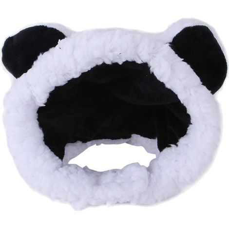 Chapeau chaud pour animaux de compagnie, en forme d'ours avec des oreilles, mignon et ajustable, convient aux chats et aux chiens, blanc. (1/5)