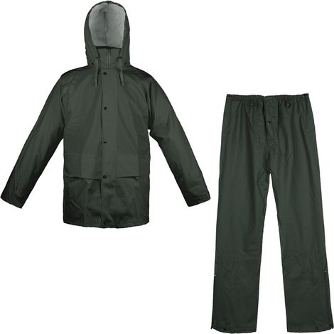 Ensemble de pluie Pro PVC/PU vert Ocean Kapriol - Taille: L (1/3)