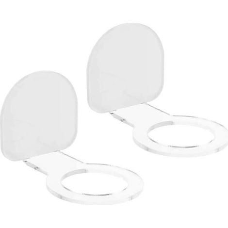 Lot de 2 supports muraux en acrylique pour baseball et softball, support pour batte de baseball, présentoir mural pour batte de baseball, support suspendu pour présentation horizontale, 7,6 x 7 cm (1/5)