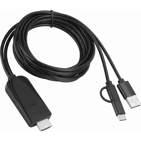 Câble adaptateur USB-C HD 1080p avec Bluetooth et écran partagé pour téléphone portable Android (1/5)