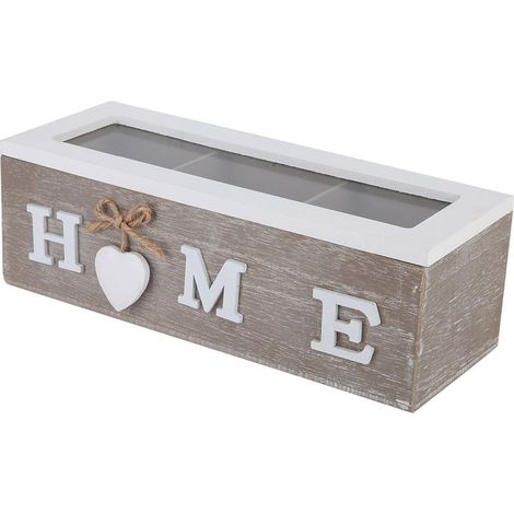 Aufbewahrungsbox für Schmuck und Teebeutel, Schreibtisch-Organizer (drei Fächer) (1/5)