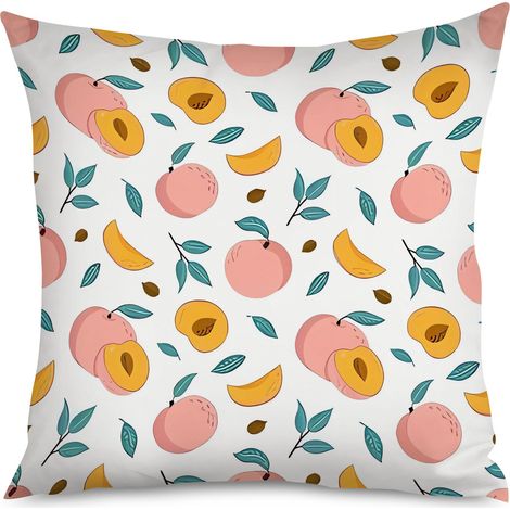 Housse de Housse Coussin Imprimé Pêche Cute (1/5)