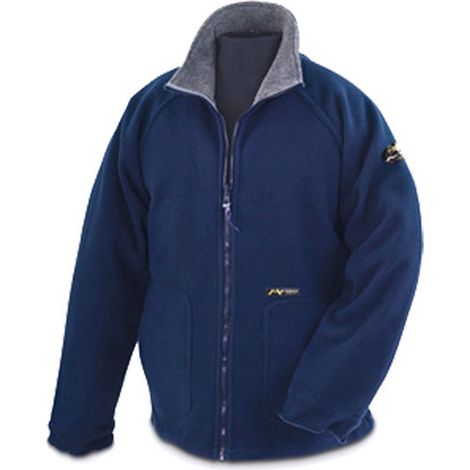 Blauer Wendemantel mit Fleecefutter XXL 288FPR