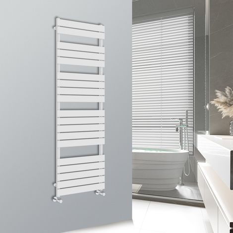 WarmeHaus Flat Panel Bathroom Heated Towel Rail Ladder Radiator Warmer -1800x600mm White