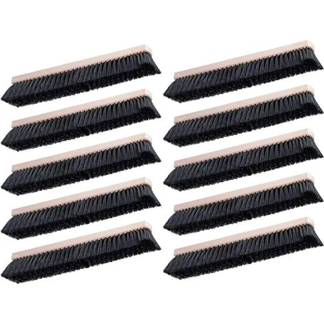 BRB Lot de 10 balais en crin de cheval, longueur 500 mm