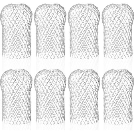 8 Pcs Aluminum Gutter Cap Gutter Filters Flexible Durable Home Eaves Downpipe Leaf (1/5)