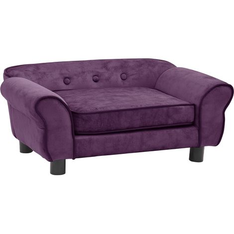 Canapé pour chien,Lit pour chien Bordeaux 72x45x30 cm Peluche CFW600868 (1/5)