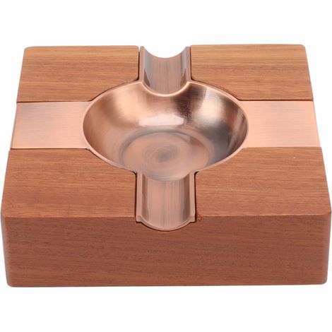 Aschenbecher aus rotem Bronzeholz, quadratische Form, Vintage-Stil, tragbar, leicht zu reinigen, Dekoration für Zuhause (1/5)