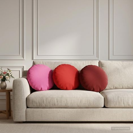vidaXL Cushion Cover 6 pcs HEERLEN Wine Red 脴 30 cm Polyester (1/5)
