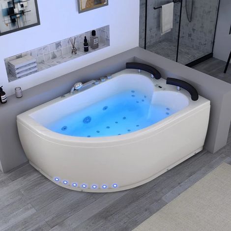 Baignoire Maori Balnéo asymètrique côté Gauche 32 jets (1/5)