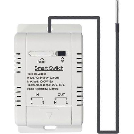 Thermostat intelligent sans fil Tuya Zigbee 16A avec capteur de température 1M et commande vocale (1/5)