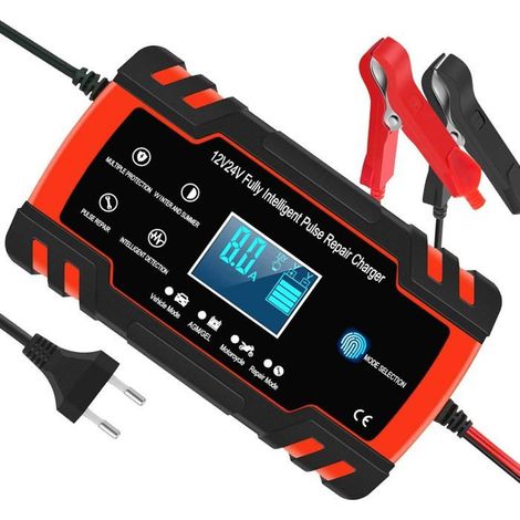 Mainteneur chargeur batterie 8A 12V – 3 étapes intelligent – Pour voiture, moto – Protection (1/5)
