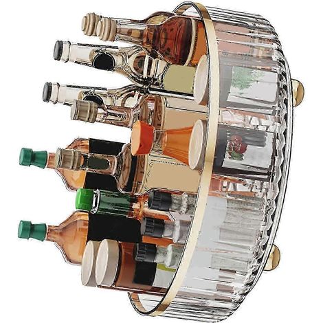 Plateau tournant transparent pour épices, design compact (1/5)