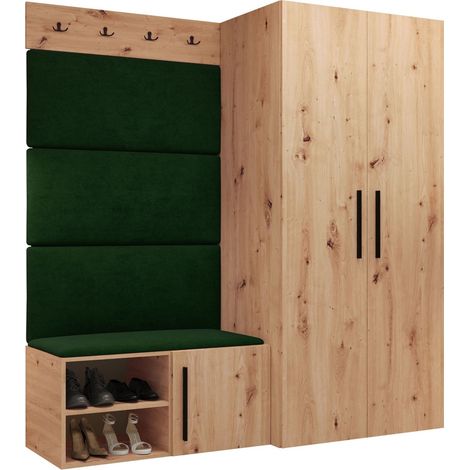 Conjunto para recibidor Nitos I, Polo 889, 191x164x50cm, Tapiz, Aglomerado laminado, Montada en la pared, Colocada (1/5)