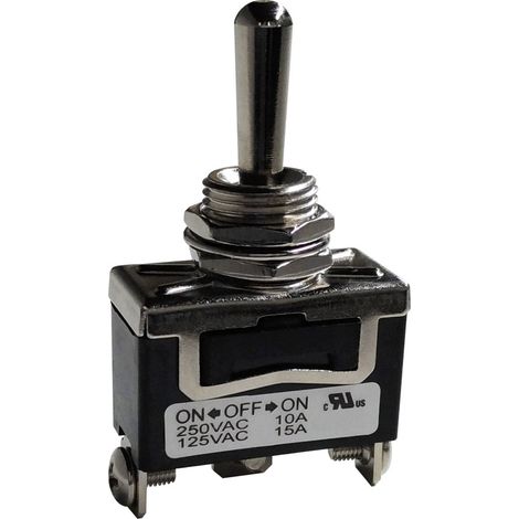 Interrupteur à levier RS PRO, On-Off-On, 1RT, 10 A ( Prix pour 1 )