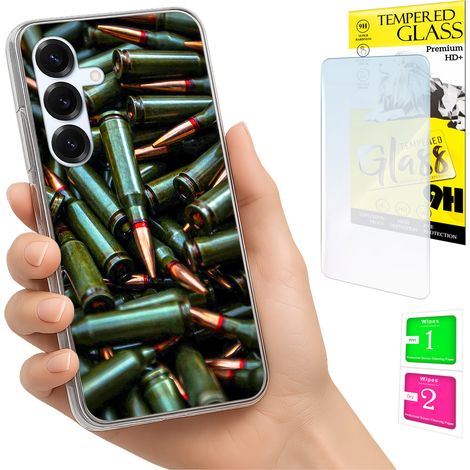 Funda para Samsung Galaxy S25 FE con cubierta para foto, cubierta trasera + cristal 9H (1/5)