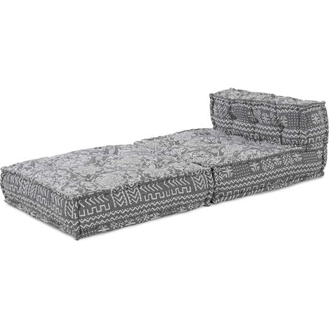 Unité de canapé modulaire Gris clair 70 x 70 x 56 cm tissu (1/5)