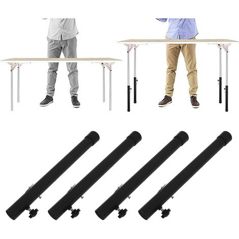 Rallonge de pied de table, rehausseur de hauteur pour table/établi, rallonge de pied de table pliante à pieds droits ou coudés (1/5)