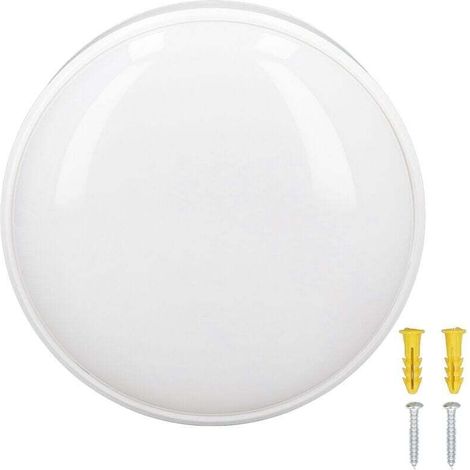 Plafonnier LED rond large zone d'irradiation 6500K 20W plafonnier étanche pour chambre salon toilette salle de bain (1/4)