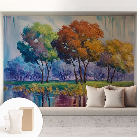 Carta Da Parati - Mural - Con Sala Da Pranzo - Camera Da Letto - Cameretta - Con Colla Gratuita Astrazione ad albero 208x146 cm (1/5)